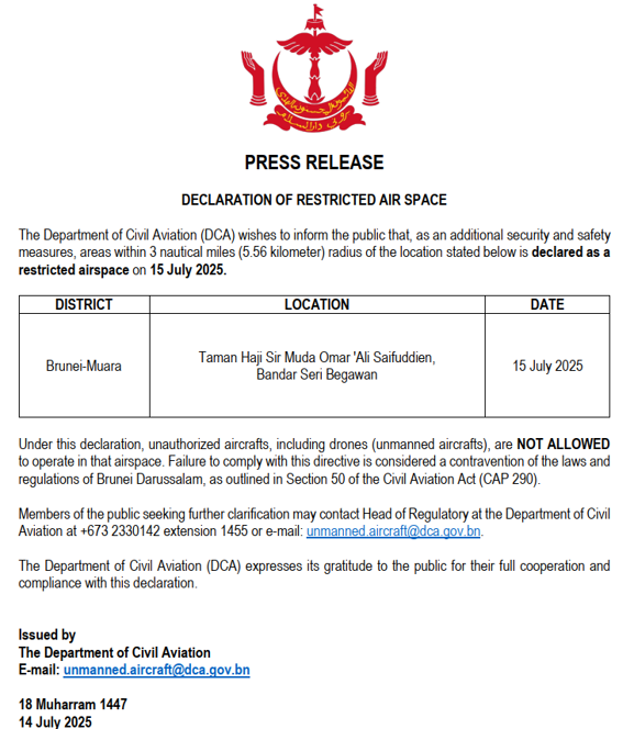 PRESS RELEASE - RESTRICTED AIRSPACE 15 JUL 2025 PT 1.png