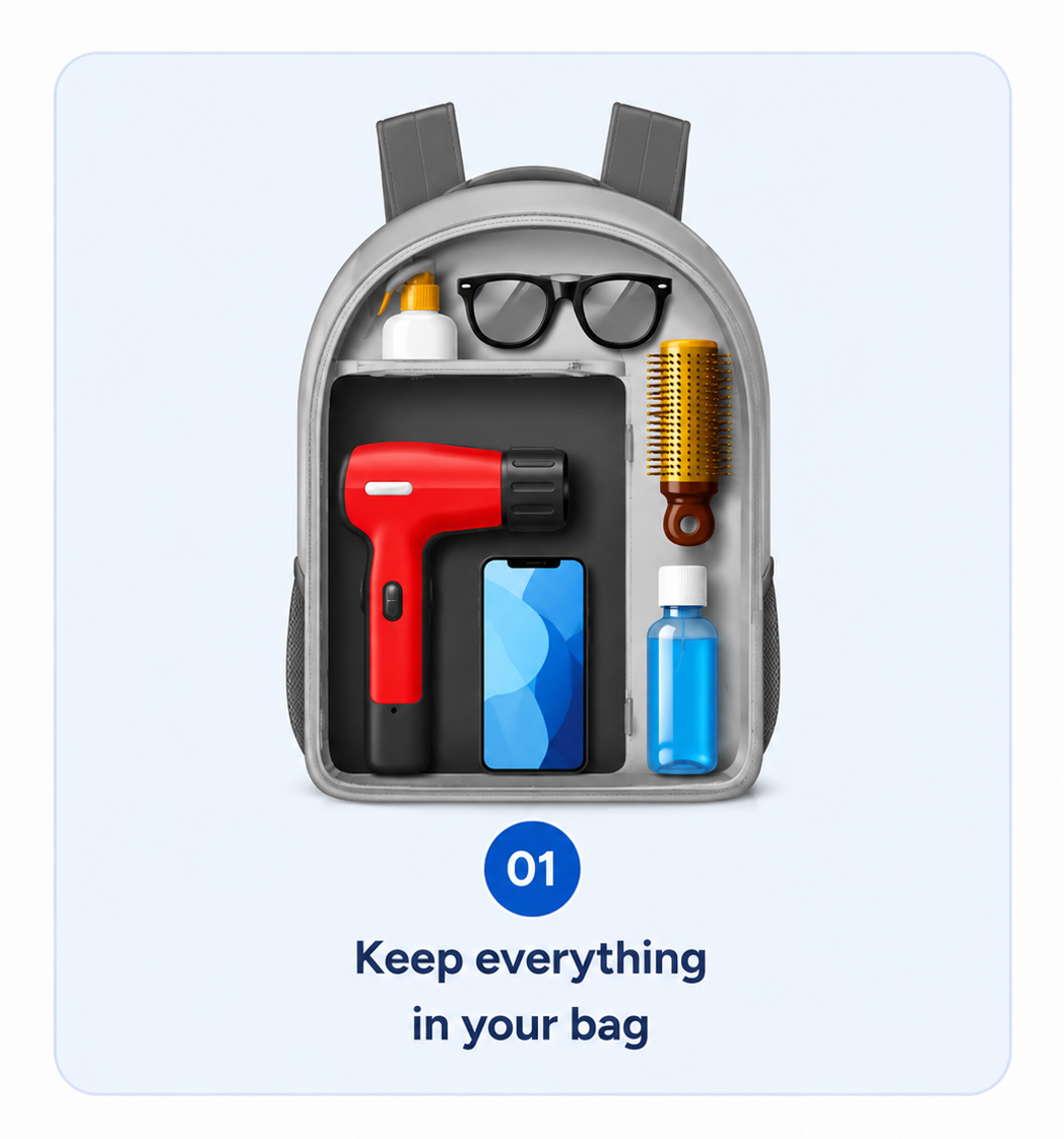 Keep everything in your bag